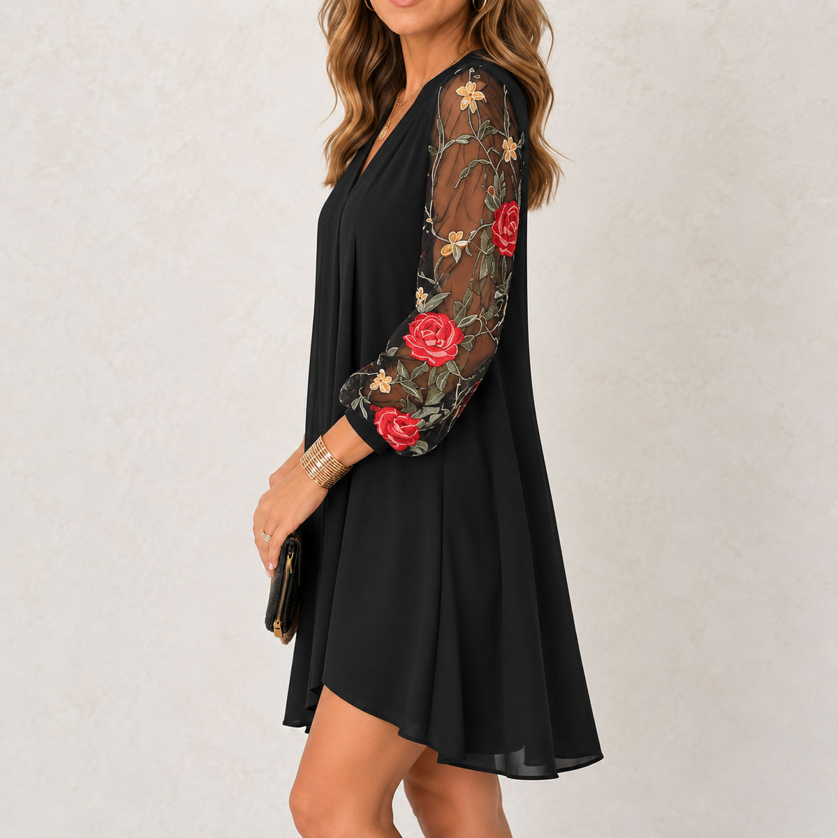 Camille | Elegant Floral Sleeve Dress
