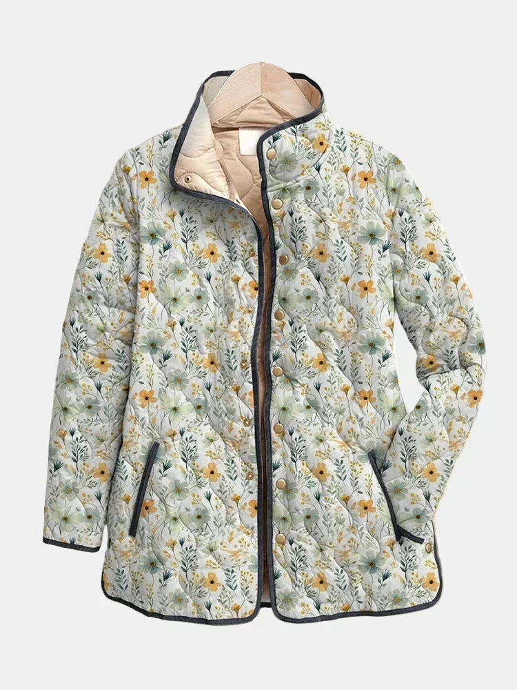Nola | Delightful Floral-Printed Quilted Jacket