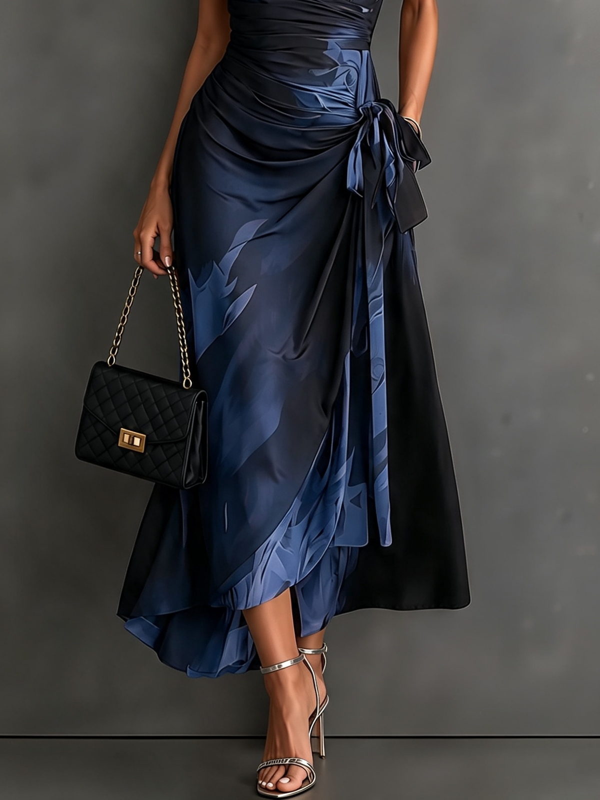 Matilda | Abstract Wrap Midi Dress