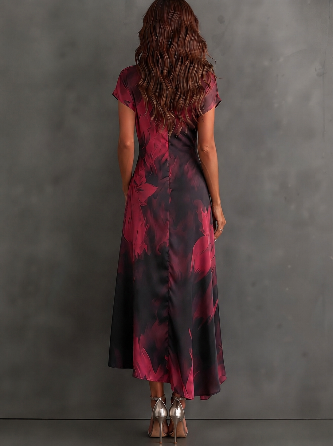 Matilda | Abstract Wrap Midi Dress
