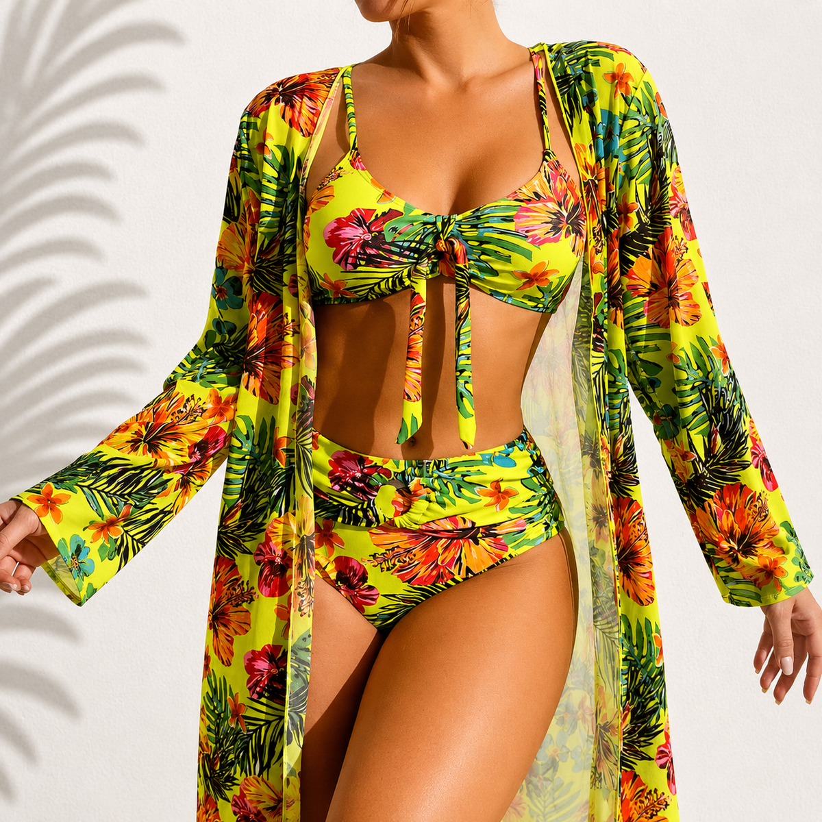 Danoir | Elegant Tropical 3-Piece Bikini Set