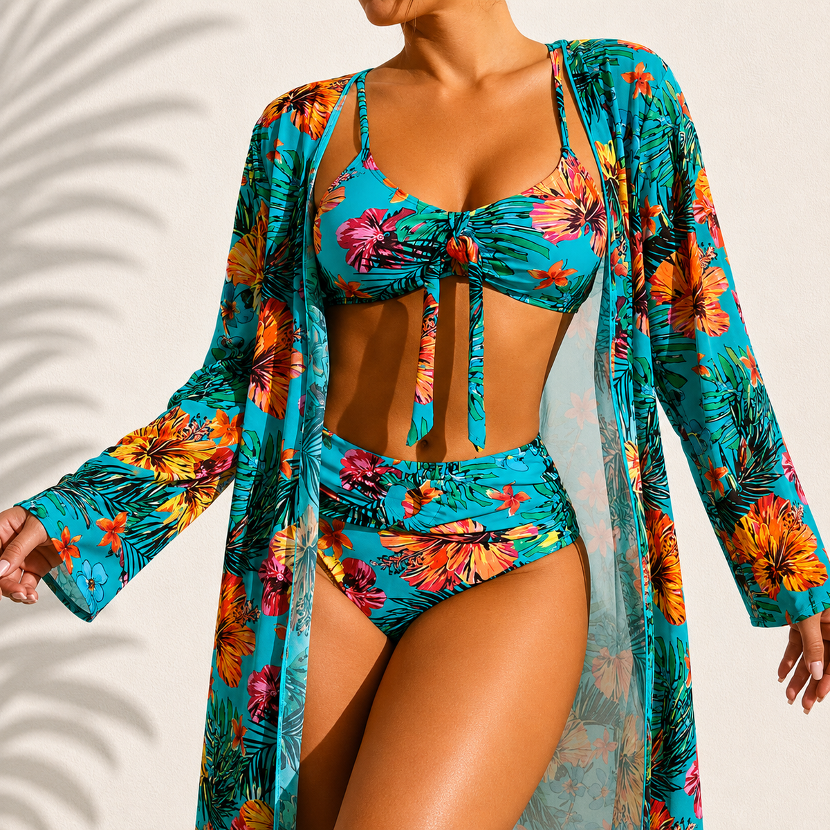 Danoir | Elegant Tropical 3-Piece Bikini Set